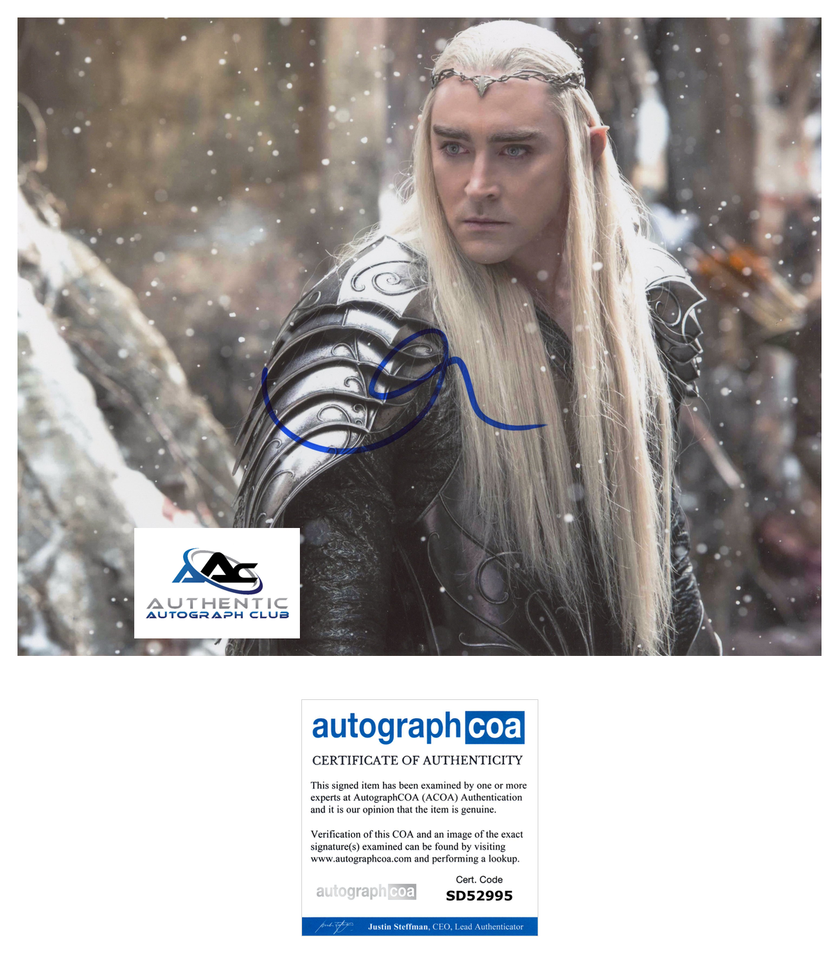 LEE PACE AUTOGRAPH SIGNED 8X10 PHOTO GAME OF THRONES ACOA