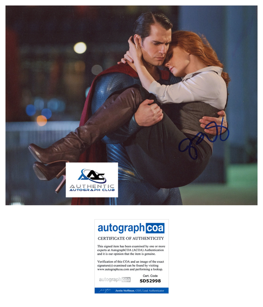 AMY ADAMS AUTOGRAPH SIGNED 8X10 PHOTO SUPERMAN MAN OF STEEL ACOA