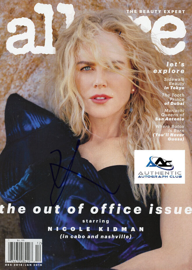 NICOLE KIDMAN AUTOGRAPH SIGNED ALLURE MAGAZINE COA