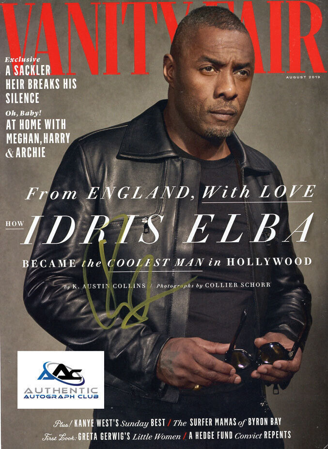 IDRIS ELBA AUTOGRAPH SIGNED VANITY FAIR MAGAZINE COA