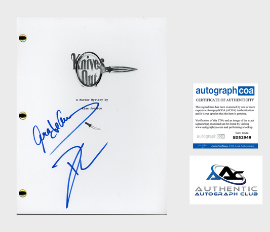 ANA DE ARMAS DANIEL CRAIG AUTOGRAPH SIGNED KNIVES OUT SCRIPT SCREENPLAY ACOA