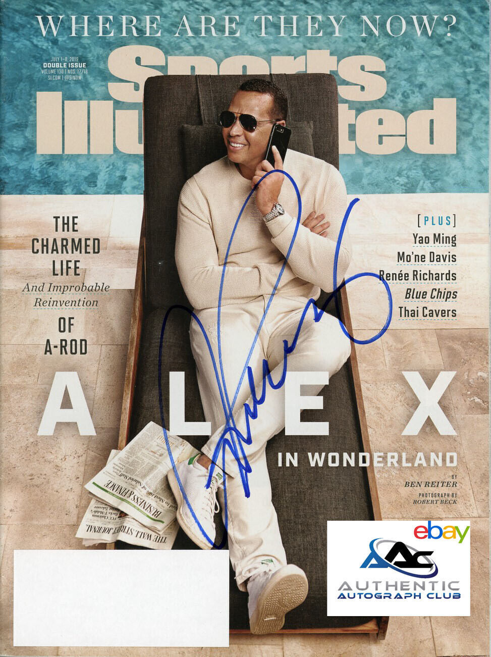 ALEX RODRIGUEZ AUTOGRAPH SIGNED SPORTS ILLUSTRATED MAGAZINE A-ROD AROD COA