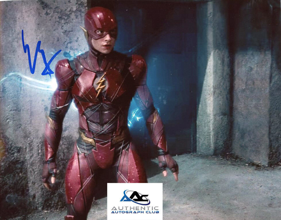 EZRA MILLER AUTOGRAPH SIGNED 8x10 PHOTO THE FLASH FLASHPOINT COA