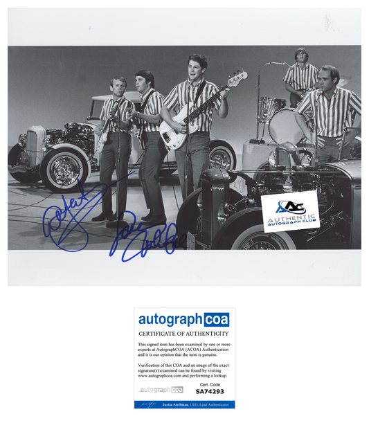 BEACH BOYS AUTOGRAPH SIGNED 11x14 PHOTO AL JARDINE AND MIKE LOVE ACOA