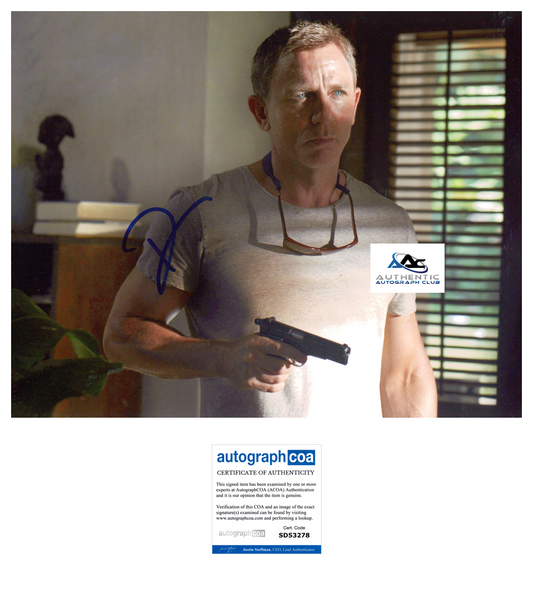 DANIEL CRAIG AUTOGRAPH SIGNED 11x14 PHOTO JAMES BOND 007 NO TIME TO DIE ACOA