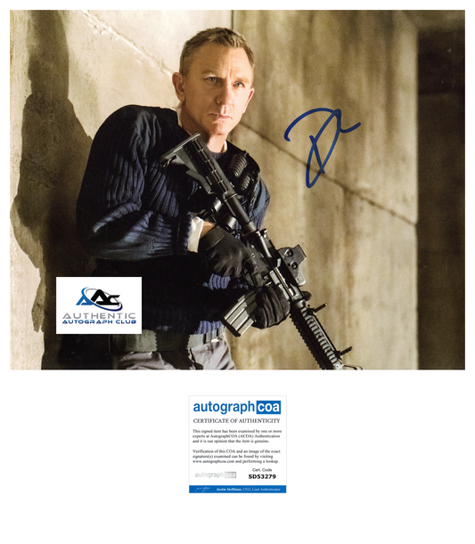 DANIEL CRAIG AUTOGRAPH SIGNED 11x14 PHOTO JAMES BOND 007 NO TIME TO DIE ACOA