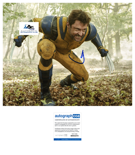 HUGH JACKMAN AUTOGRAPH SIGNED 11x14 PHOTO MARVEL WOLVERINE DEADPOOL ACOA