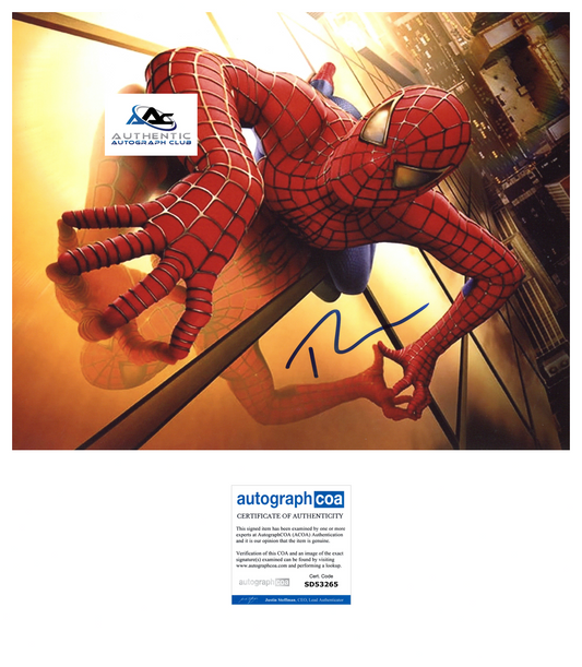 TOBEY MAGUIRE AUTOGRAPH SIGNED 11x14 PHOTO SPIDERMAN SPIDER-MAN MARVEL ACOA