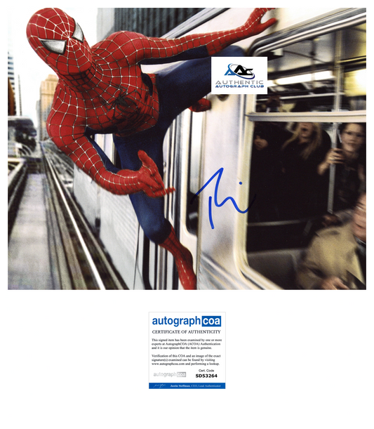 TOBEY MAGUIRE AUTOGRAPH SIGNED 11x14 PHOTO SPIDERMAN SPIDER-MAN MARVEL ACOA