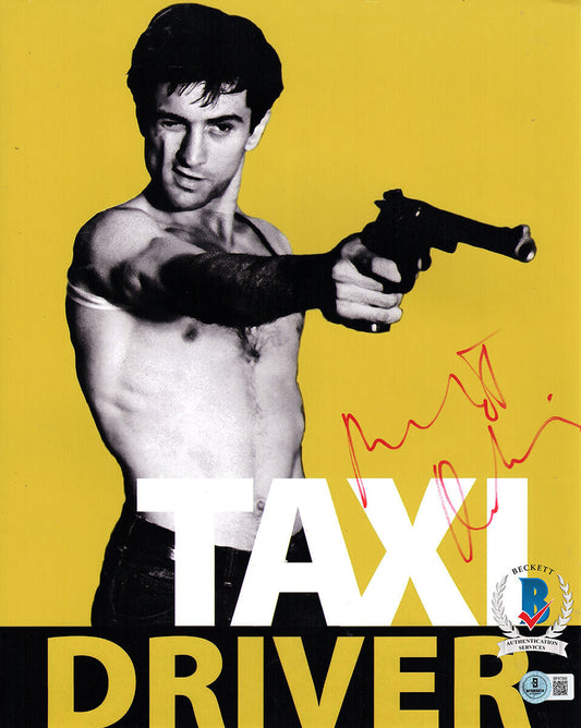 ROBERT DENIRO AUTOGRAPH SIGNED 11X14 PHOTO TAXI DRIVER BECKETT BAS