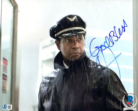 DENZEL WASHINGTON AUTOGRAPH SIGNED 11X14 PHOTO BECKETT BAS