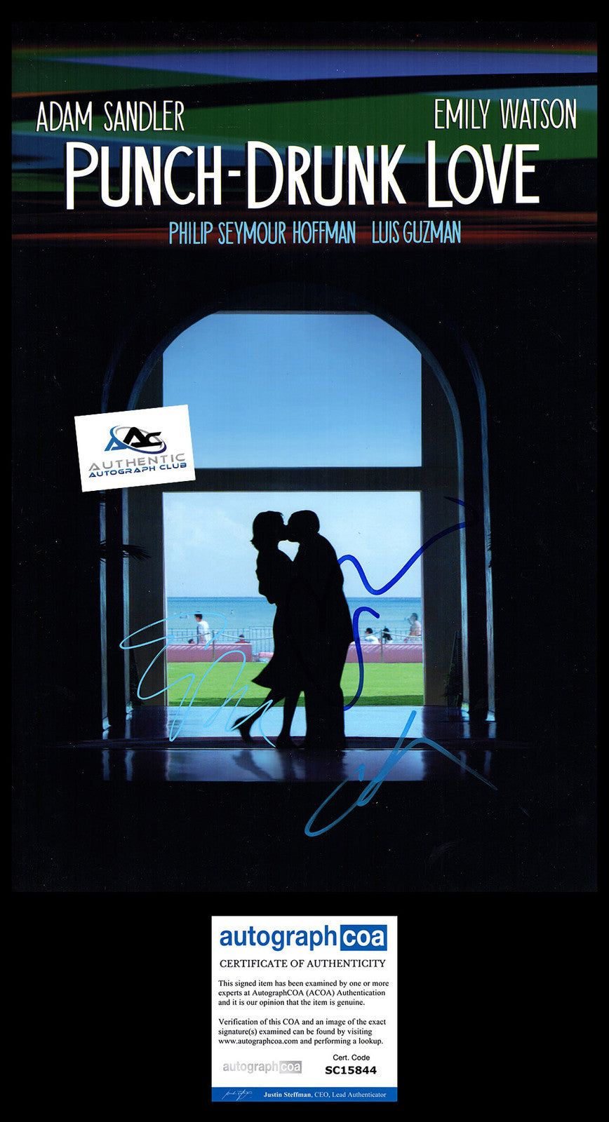 ADAM SANDLER WATSON +1 AUTOGRAPH SIGNED 12x18 PHOTO POSTER PUNCH DRUNK LOVE ACOA
