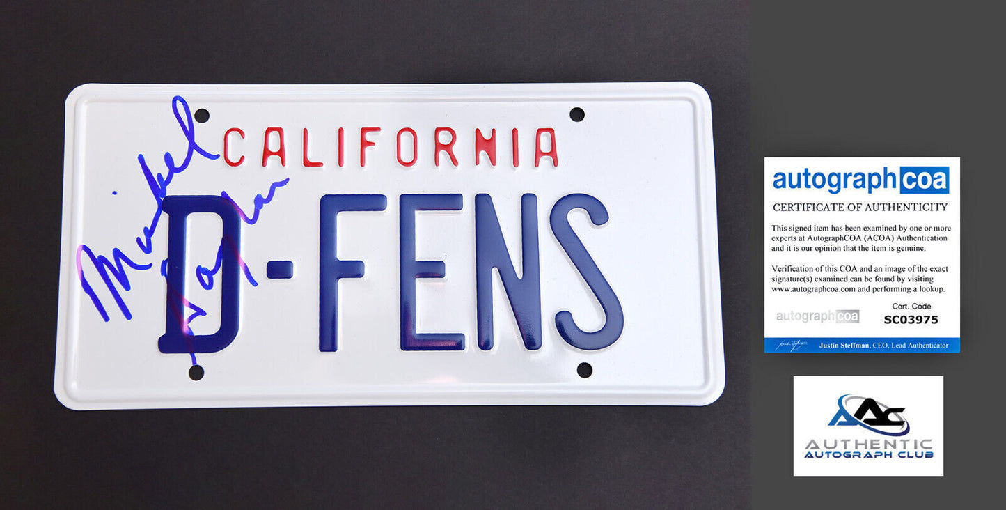 MICHAEL DOUGLAS AUTOGRAPH SIGNED LICENSE PLATE D-FENS FALLING DOWN ACOA