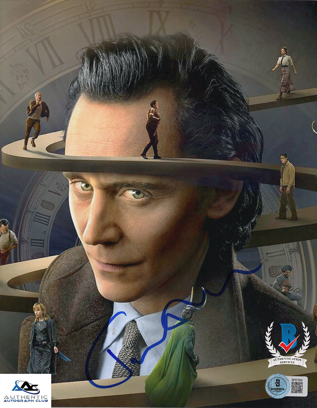 TOM HIDDLESTON AUTOGRAPH SIGNED 8X10 PHOTO LOKI THOR AVENGERS MARVEL BECKETT BAS