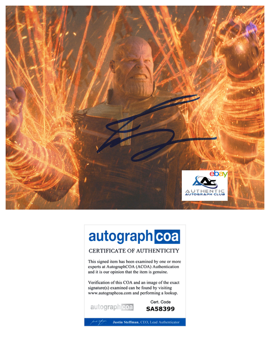 JOSH BROLIN AUTOGRAPH SIGNED 8X10 PHOTO THANOS AVENGERS MARVEL ACOA