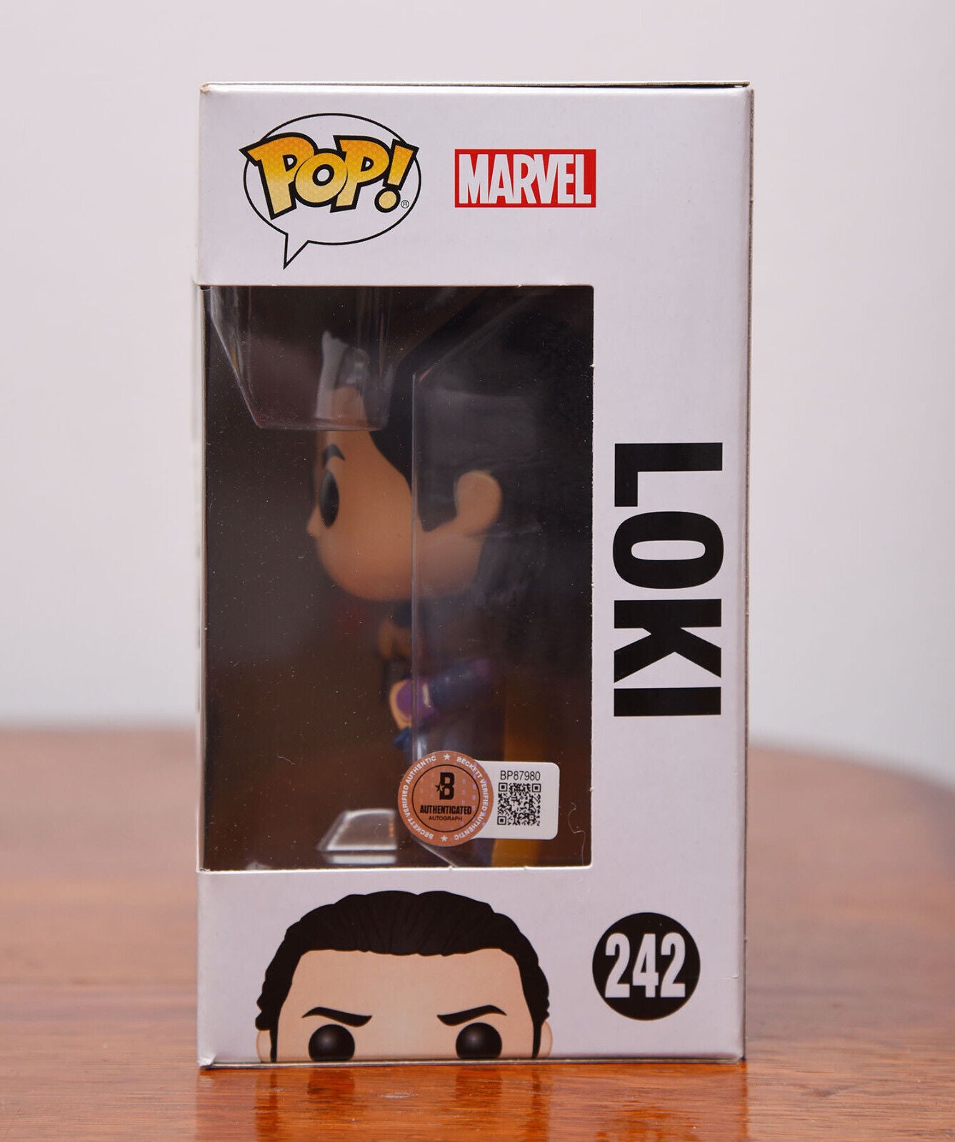 TOM HIDDLESTON AUTOGRAPH SIGNED MARVEL THOR LOKI FUNKO POP #242 BECKETT BAS