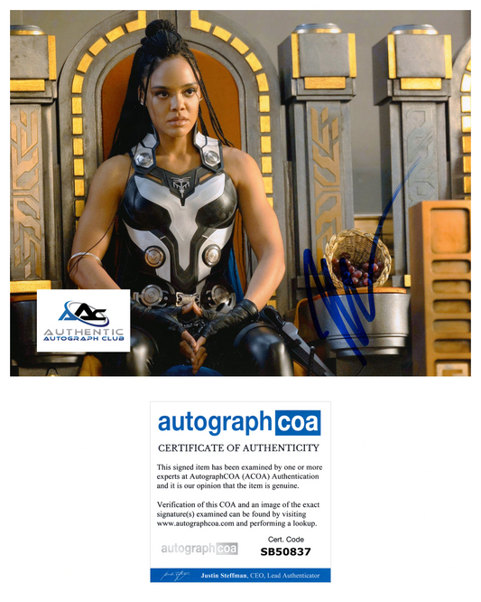 TESSA THOMPSON AUTOGRAPH SIGNED 8X10 PHOTO THOR LOVE AND THUNDER VALKYRIE ACOA