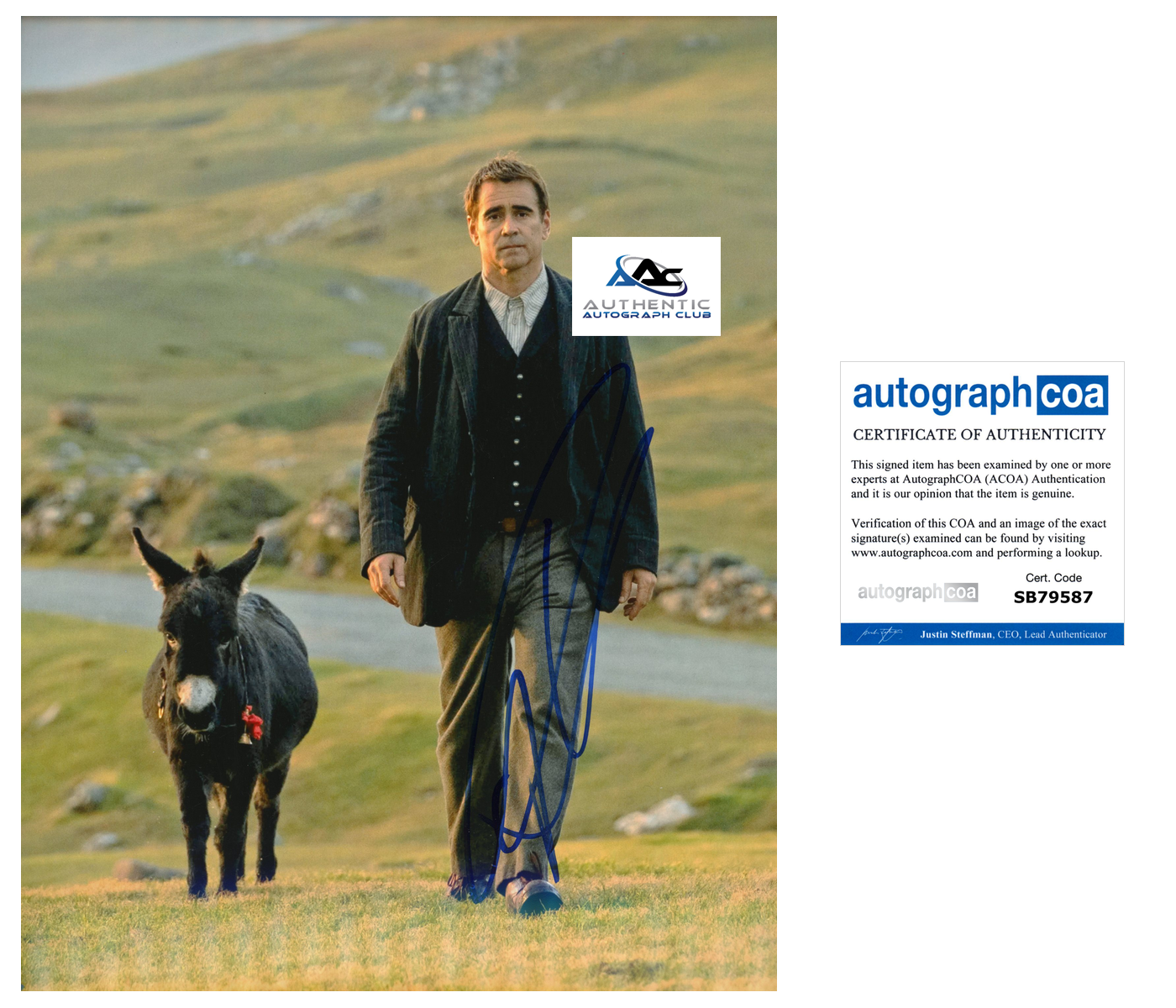 COLIN FARRELL AUTOGRAPH SIGNED 8X10 PHOTO THE BANSHEES OF INISHERIN ACOA