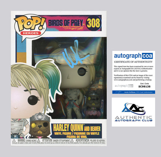 MARGOT ROBBIE AUTOGRAPH SIGNED BIRDS OF PREY HARLEY QUINN FUNKO POP 308 ACOA