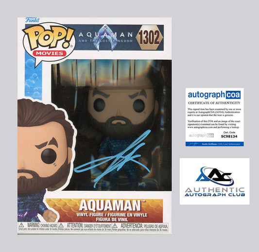 JASON MOMOA AUTOGRAPH SIGNED AQUAMAN FUNKO POP 1302 ACOA