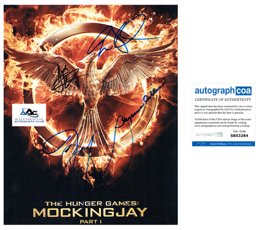JENNIFER LAWRENCE AND SUZANNE COLLINS AUTOGRAPH SIGNED 11X14 PHOTO ACOA