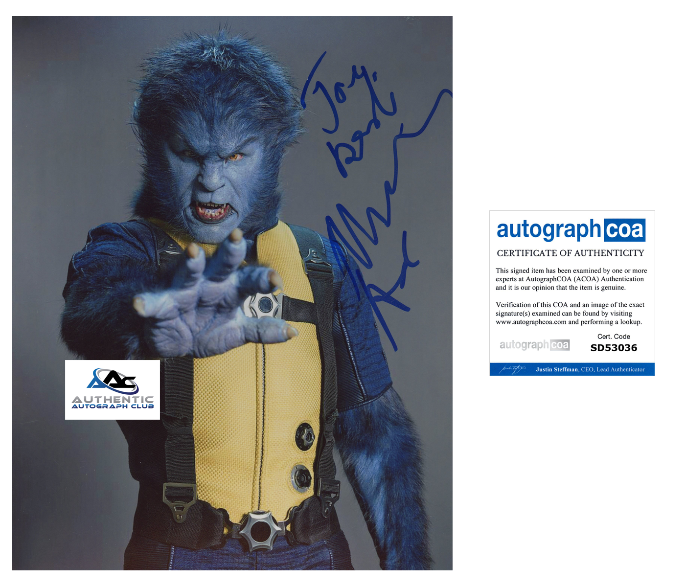NICHOLAS HOULT  AUTOGRAPH SIGNED 8x10 PHOTO X-MEN BEAST ACOA