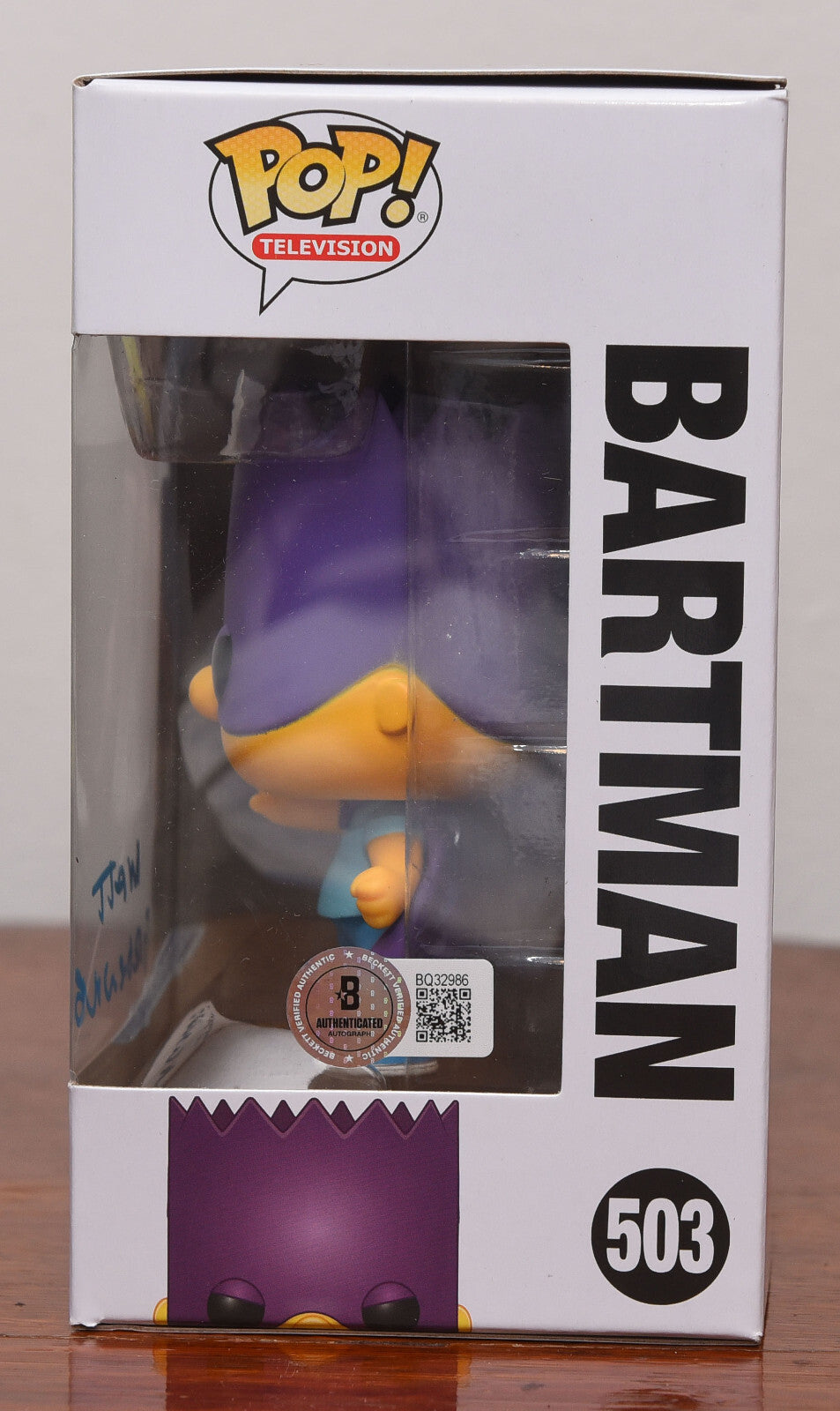 MATT GROENING AUTOGRAPH SIGNED BART SIMPSON BARTMAN FUNKO POP BECKETT BAS LOA