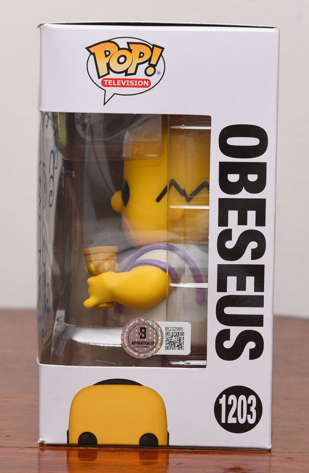 MATT GROENING AUTOGRAPH SIGNED HOMER SIMPSON OBESEUS FUNKO POP BECKETT BAS