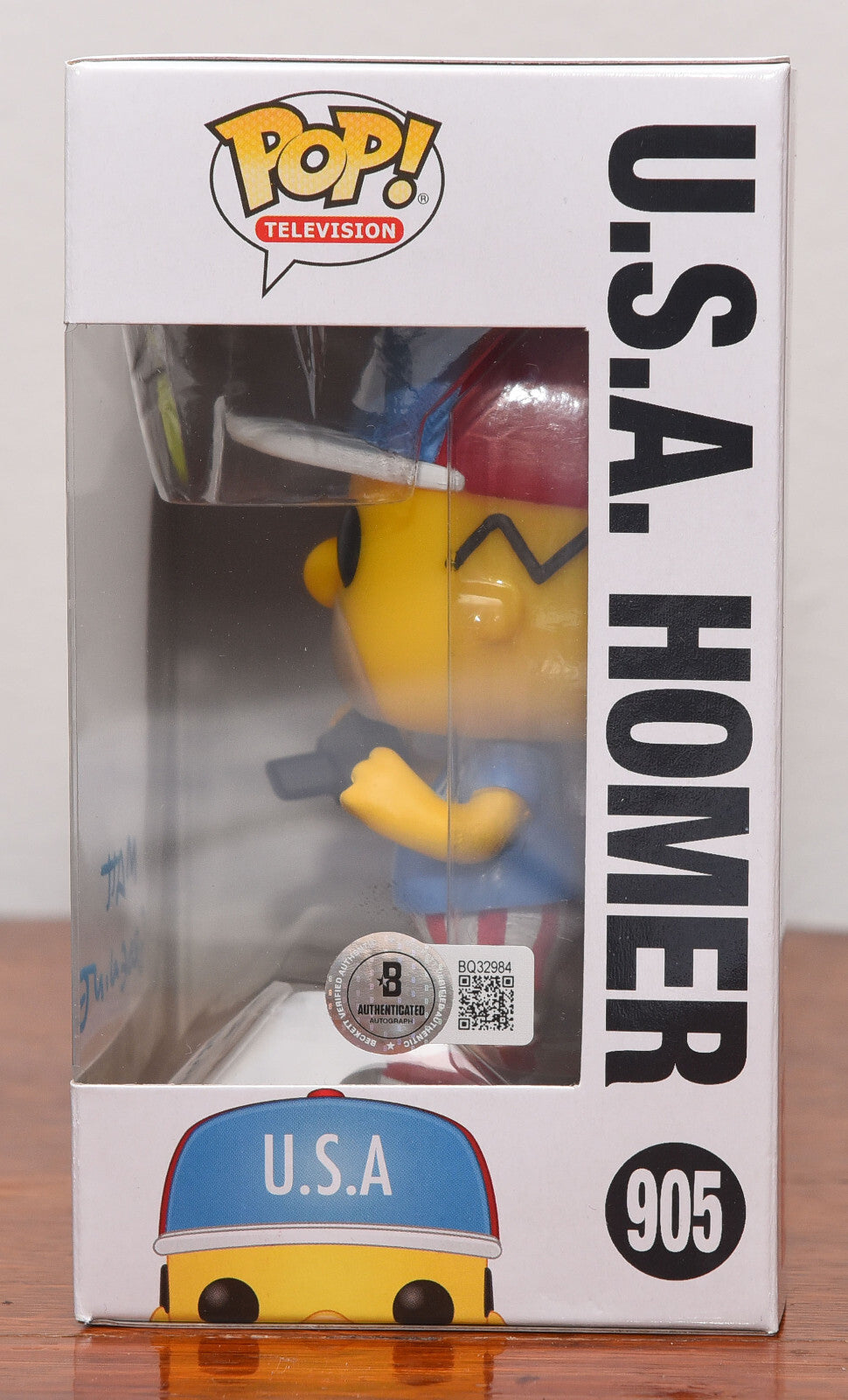 MATT GROENING AUTOGRAPH SIGNED USA HOMER SIMPSON FUNKO POP BECKETT BAS LOA