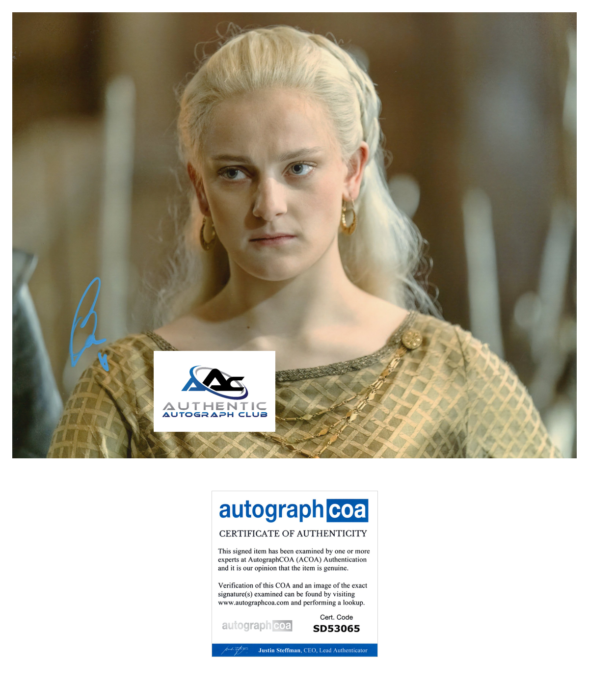 PHIA SABAN AUTOGRAPH SIGNED 8X10 PHOTO HOUSE OF THE DRAGON ACOA