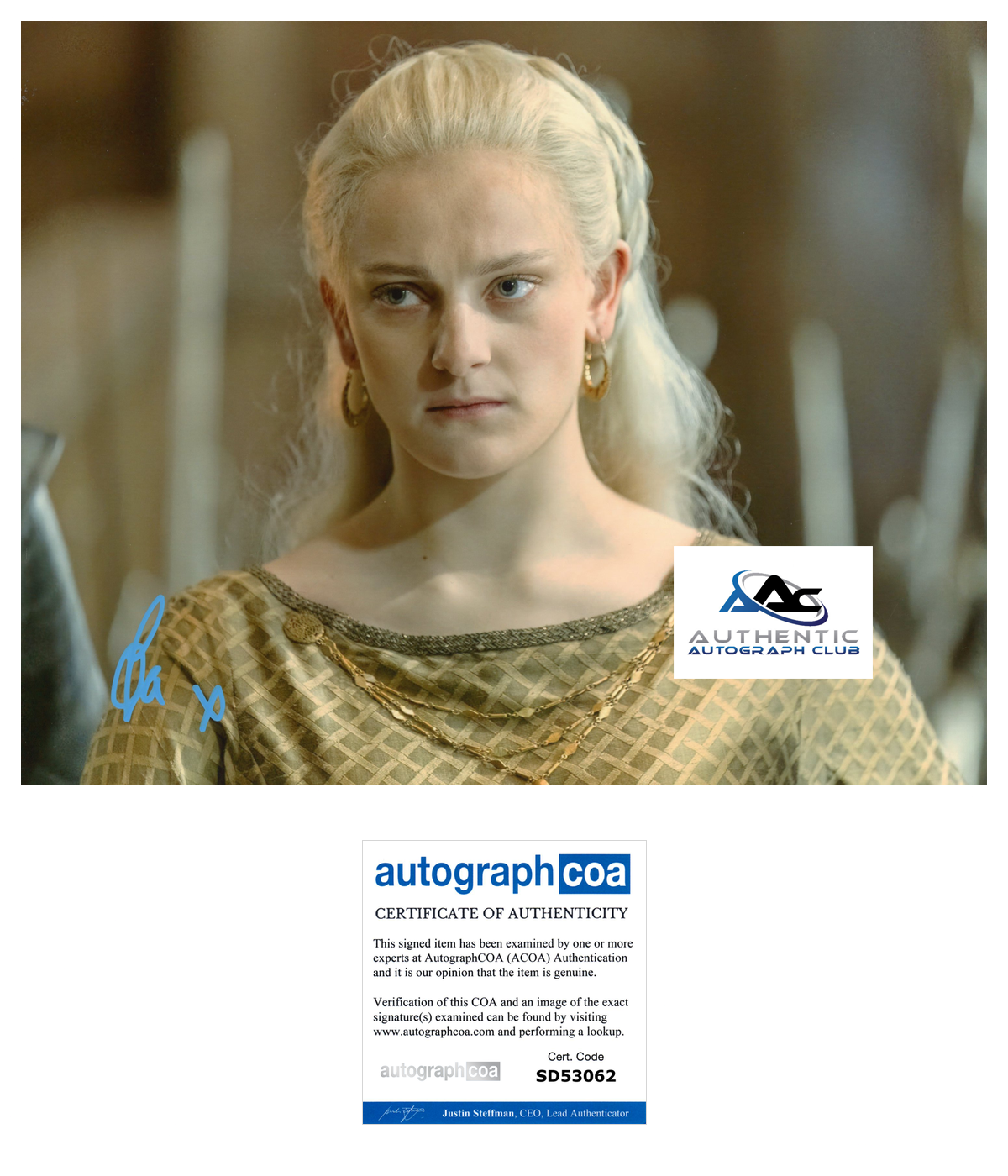 PHIA SABAN AUTOGRAPH SIGNED 8X10 PHOTO HOUSE OF THE DRAGON ACOA