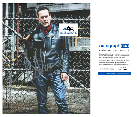 JEFFREY DEAN MORGAN AUTOGRAPH SIGNED 8X10 PHOTO WALKING DEAD NEGAN ACOA