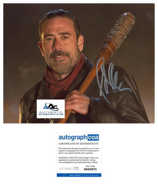 JEFFREY DEAN MORGAN AUTOGRAPH SIGNED 8X10 PHOTO WALKING DEAD NEGAN ACOA