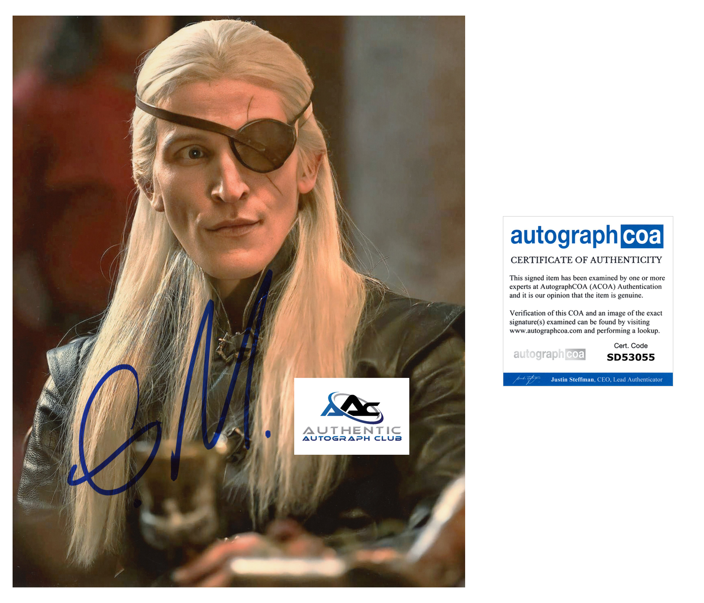 EWAN MITCHELL AUTOGRAPH SIGNED 8X10 PHOTO HOUSE OF THE DRAGON ACOA