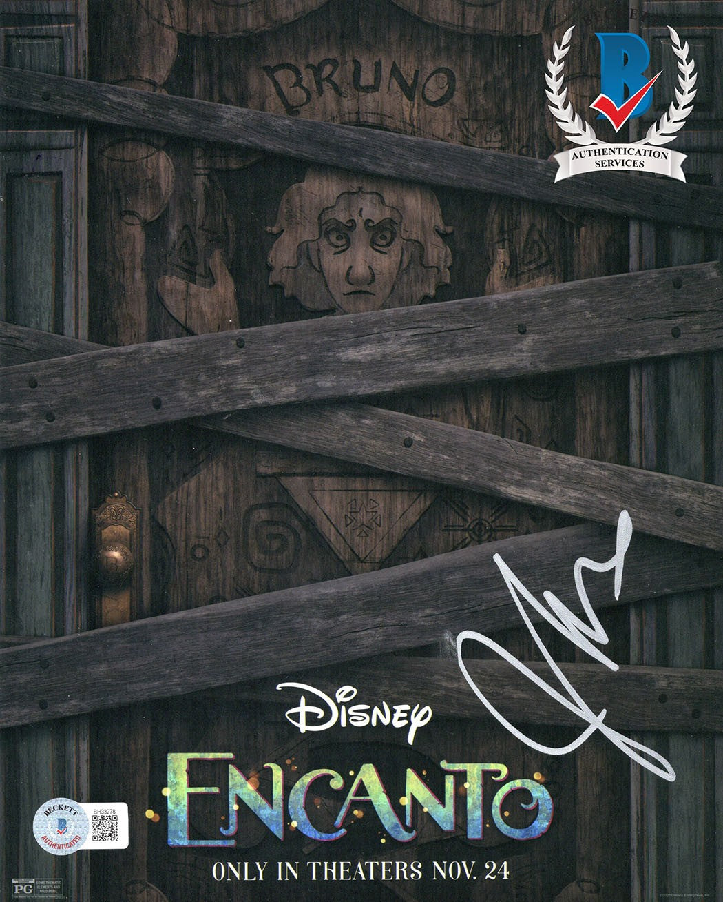 JOHN LEGUIZAMO AUTOGRAPH SIGNED 8X10 PHOTO ENCHANTO BECKETT BAS