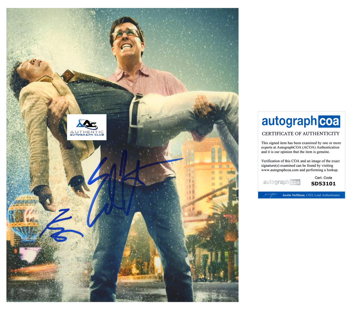 ED HELMS AND KEN JEONG AUTOGRAPH SIGNED 8x10 PHOTO THE HANGOVER PART III ACOA