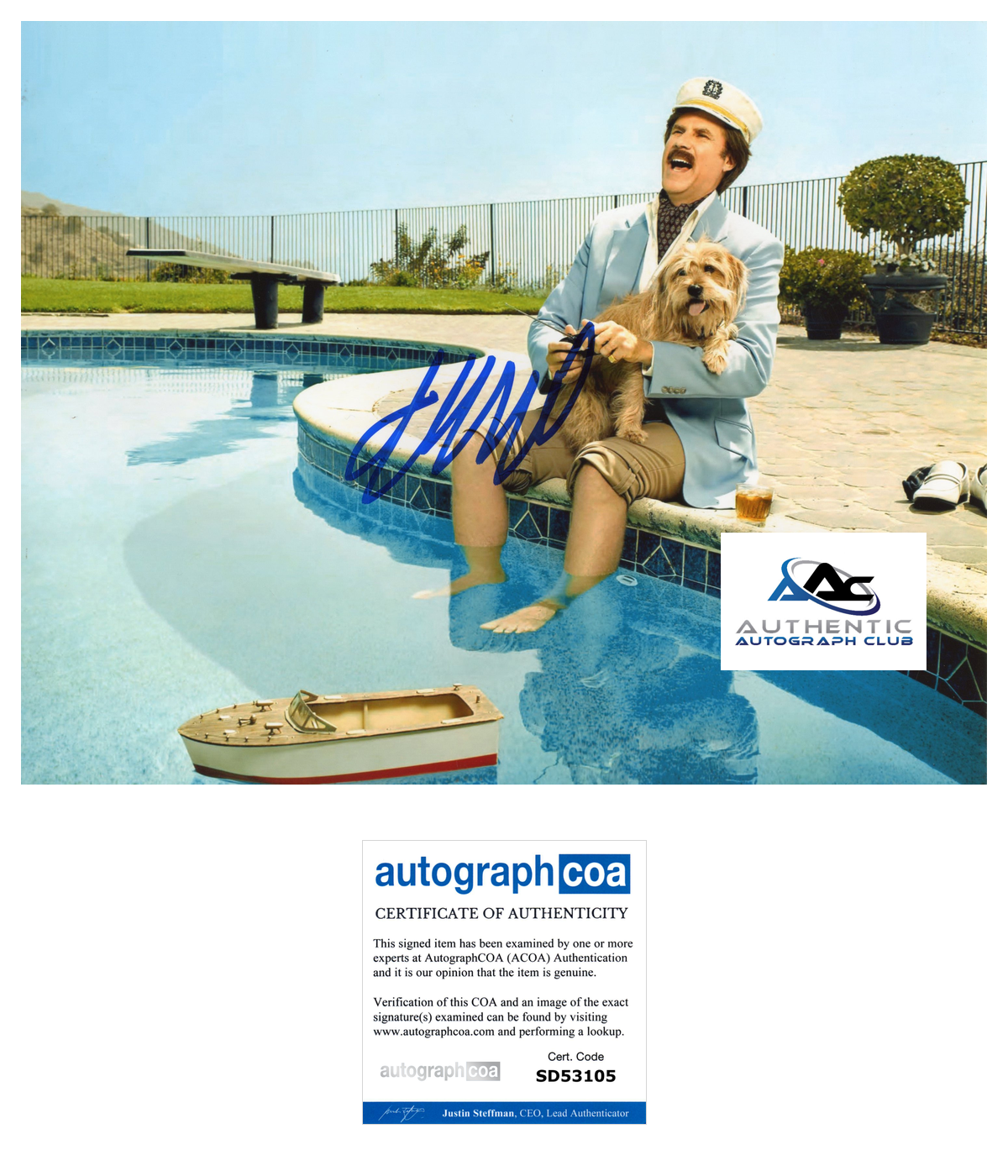 WILL FERRELL AUTOGRAPH SIGNED 8x10 PHOTO ELF ANCHORMAN ACOA