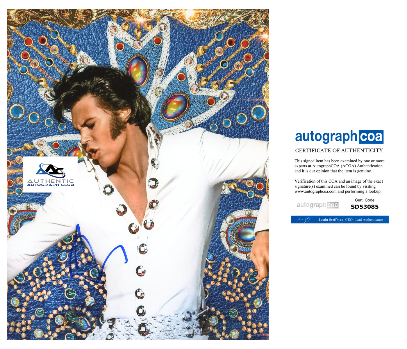 AUSTIN BUTLER AUTOGRAPH SIGNED 8X10 PHOTO ELVIS ACOA