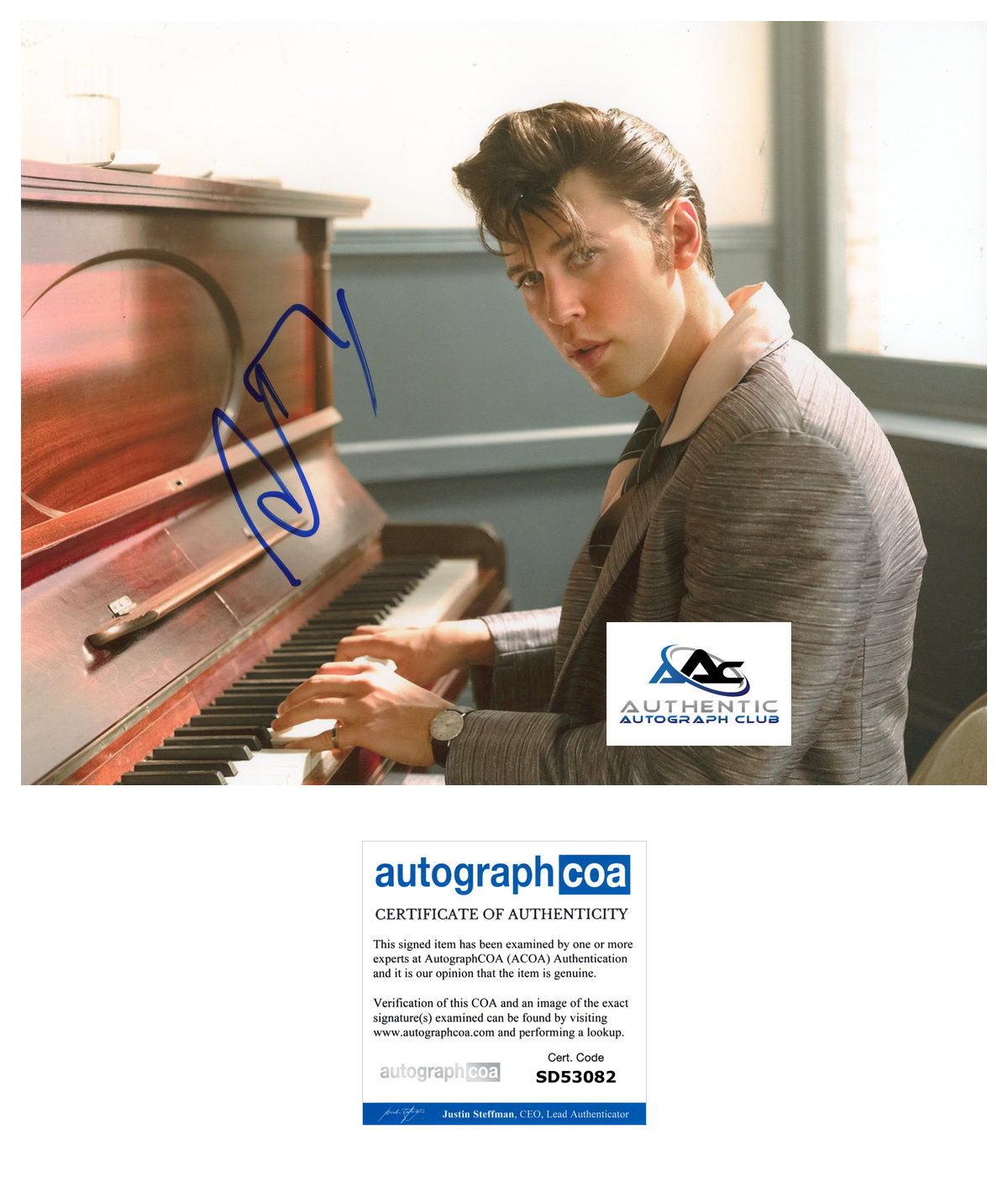 AUSTIN BUTLER AUTOGRAPH SIGNED 8X10 PHOTO ELVIS ACOA
