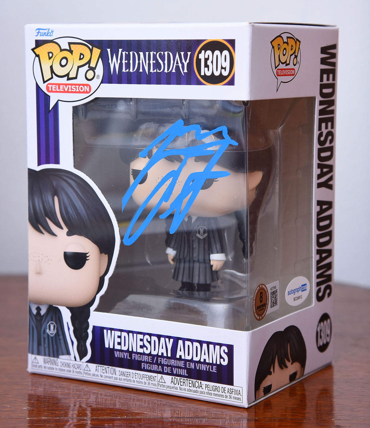 JENNA ORTEGA AUTOGRAPH SIGNED WEDNESDAY ADDAMS FUNKO BECKETT BAS LOA ACOA