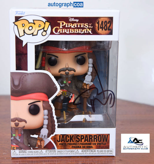 JOHNNY DEPP AUTOGRAPH SIGNED FUNKO POP PIRATES OF THE CARIBBEAN JACK SPARROW COA