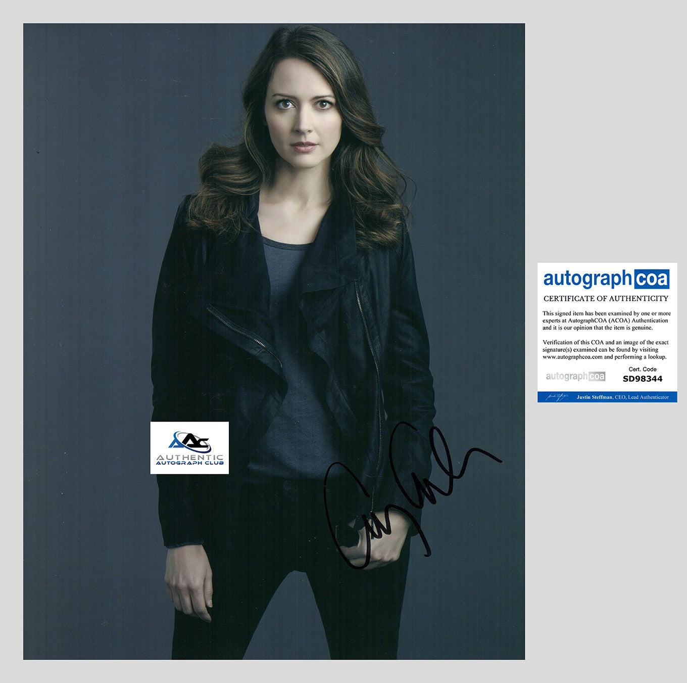 AMY ACKER AUTOGRAPH SIGNED 11x14 PHOTO SUPERNATURAL ACOA