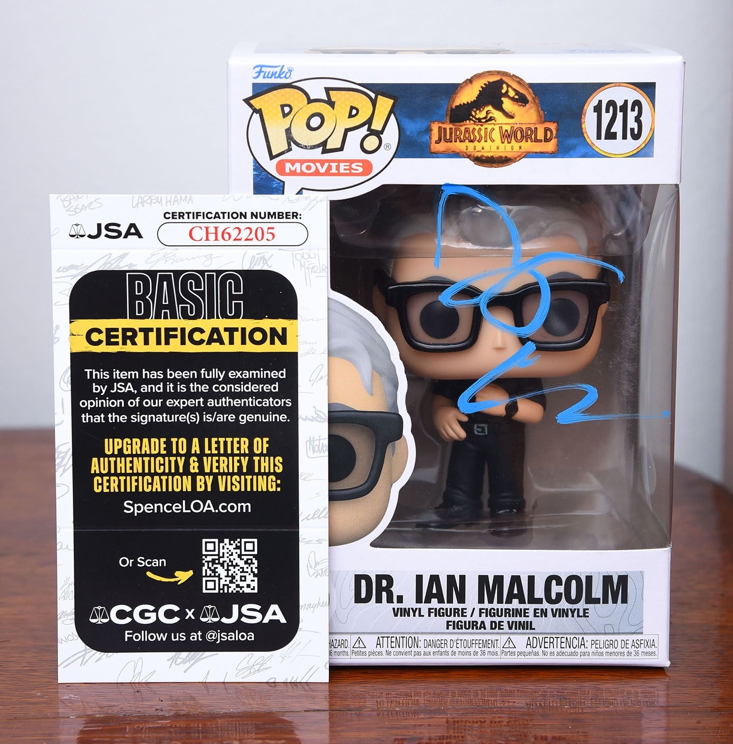 JEFF GOLDBLUM AUTOGRAPH SIGNED FUNKO POP JURASSIC WORLD JSA DR IAN MALCOLM COA
