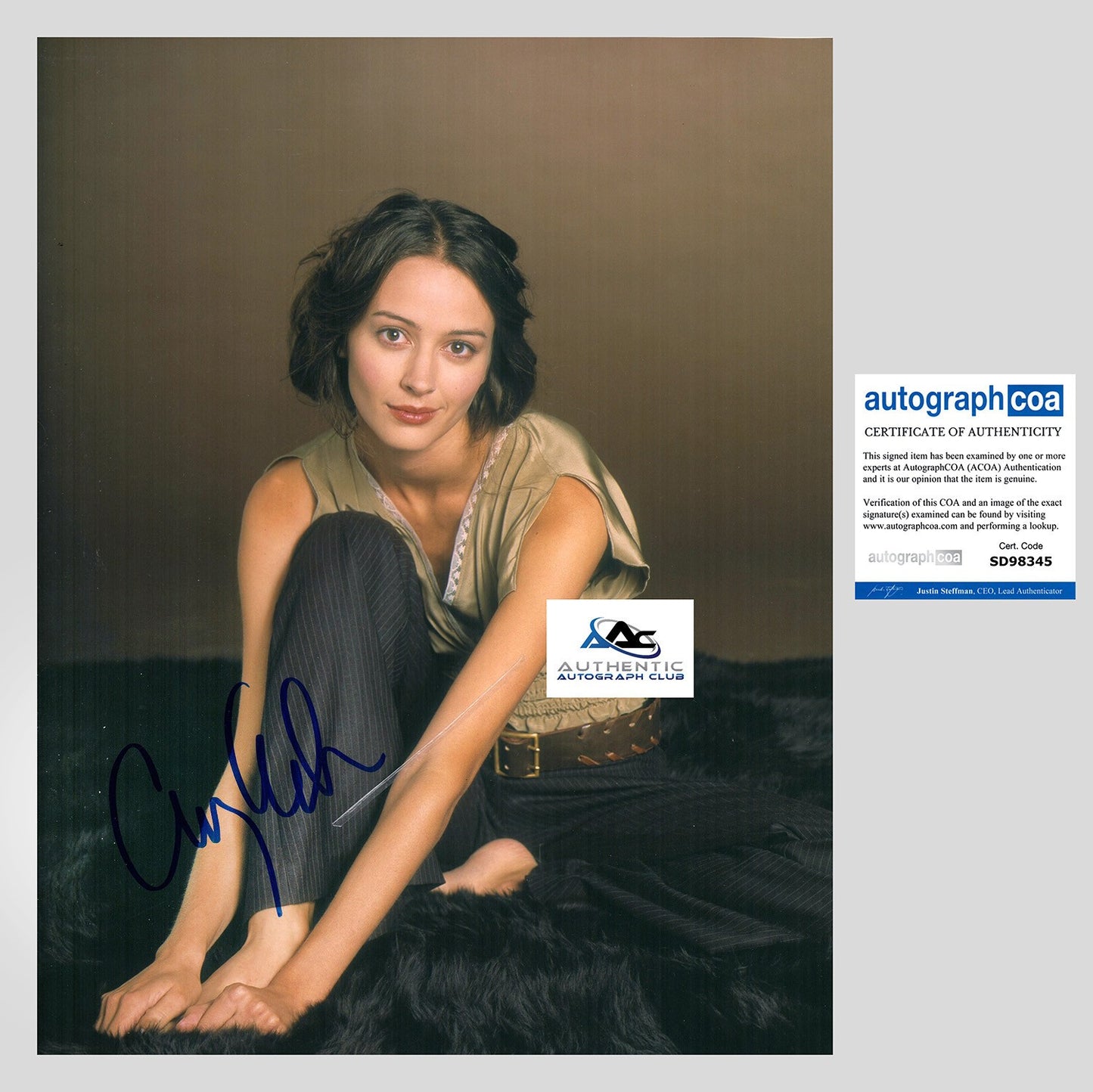 AMY ACKER AUTOGRAPH SIGNED 11x14 PHOTO SUPERNATURAL ACOA