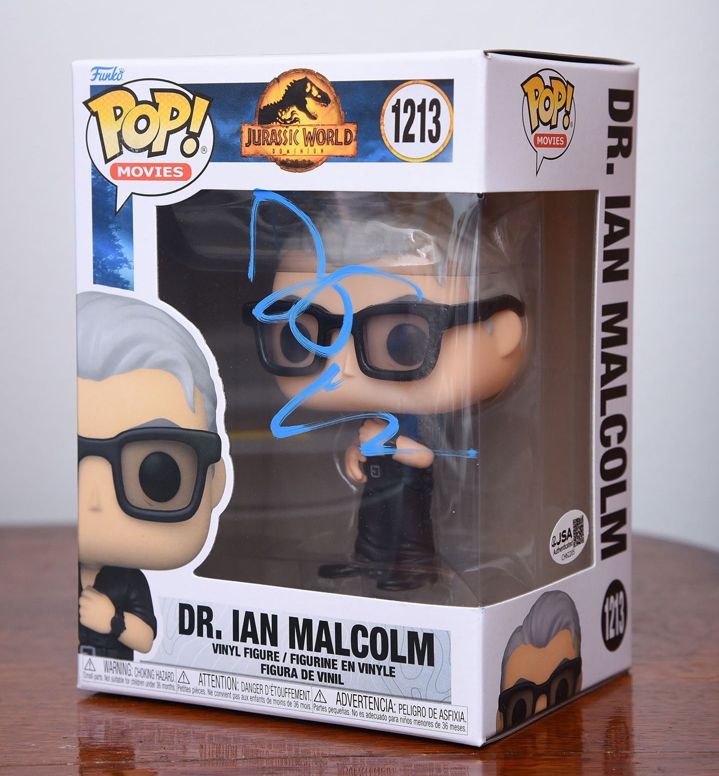JEFF GOLDBLUM AUTOGRAPH SIGNED FUNKO POP JURASSIC WORLD JSA DR IAN MALCOLM COA