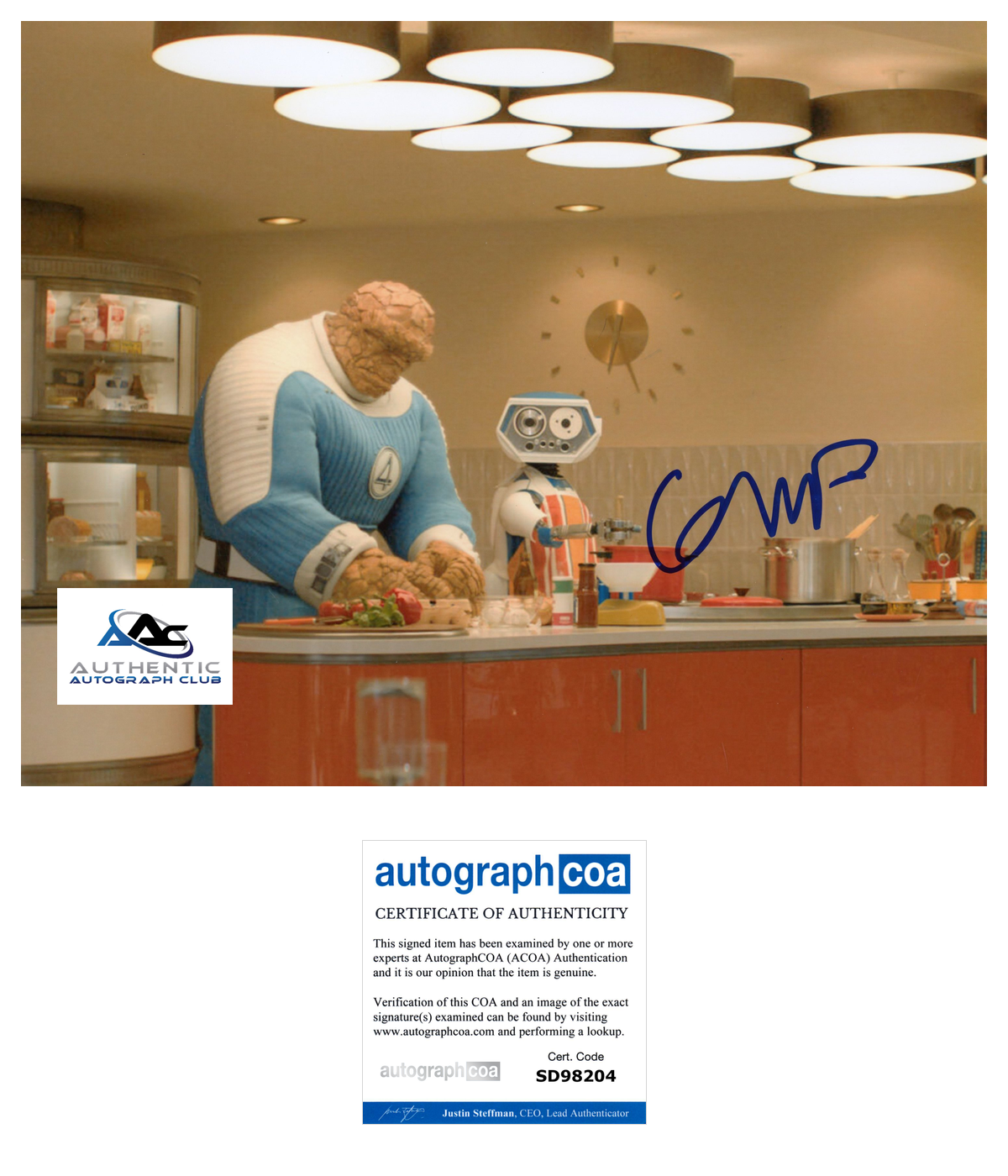 EBON MOSS-BACHARCH AUTOGRAPH SIGNED 8x10 PHOTO THE FANTSTIC FOUR THE THING ACOA