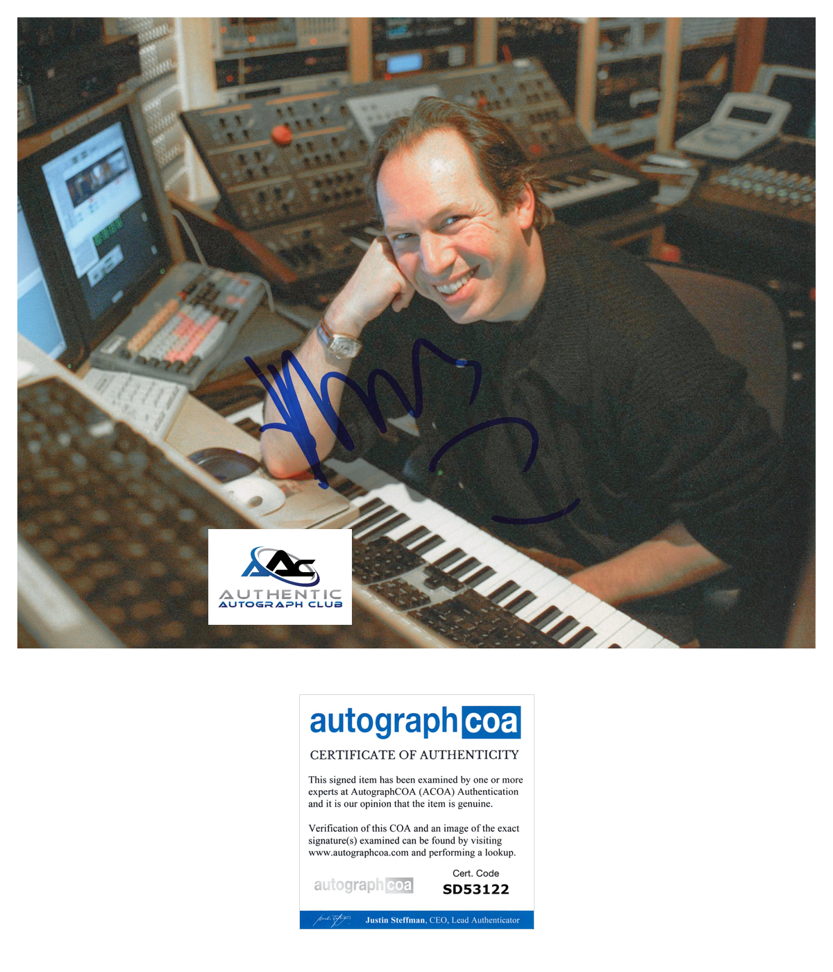 COMPOSER HANS ZIMMER AUTOGRAPH SIGNED 8x10 PHOTO ACOA