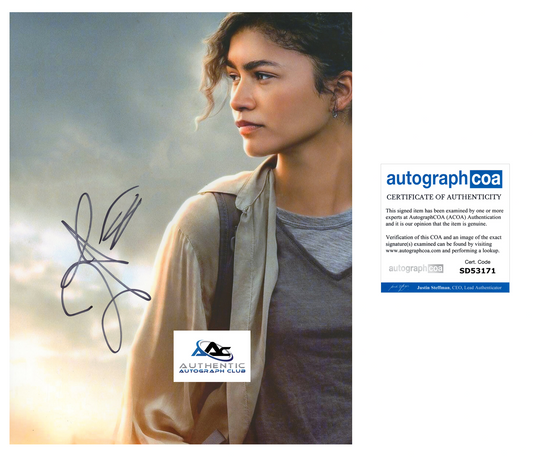 ZENDAYA AUTOGRAPH SIGNED 8X10 PHOTO MARVEL SPIDER-MAN ACOA