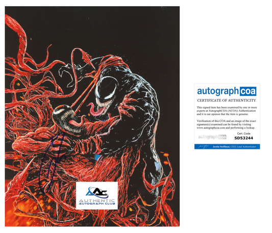 TOM HARDY AUTOGRAPH SIGNED 8x10 PHOTO MARVEL VENOM ACOA