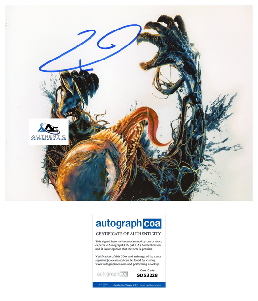TOM HARDY AUTOGRAPH SIGNED 8x10 PHOTO MARVEL VENOM ACOA